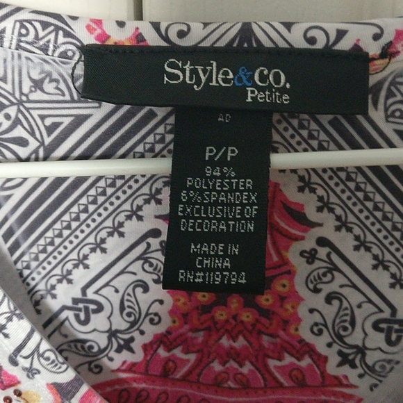 P/P size, art deco dress by Style&Co petite - Picture 7 of 7